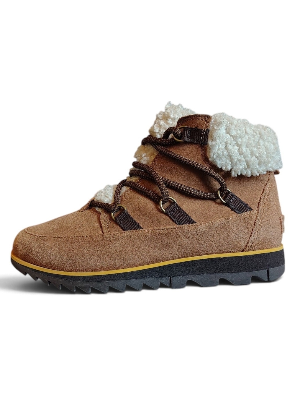 Sorel Harlow Lace Cozy Suede Waterproof Ankle Boots Shearling Women's Size 6